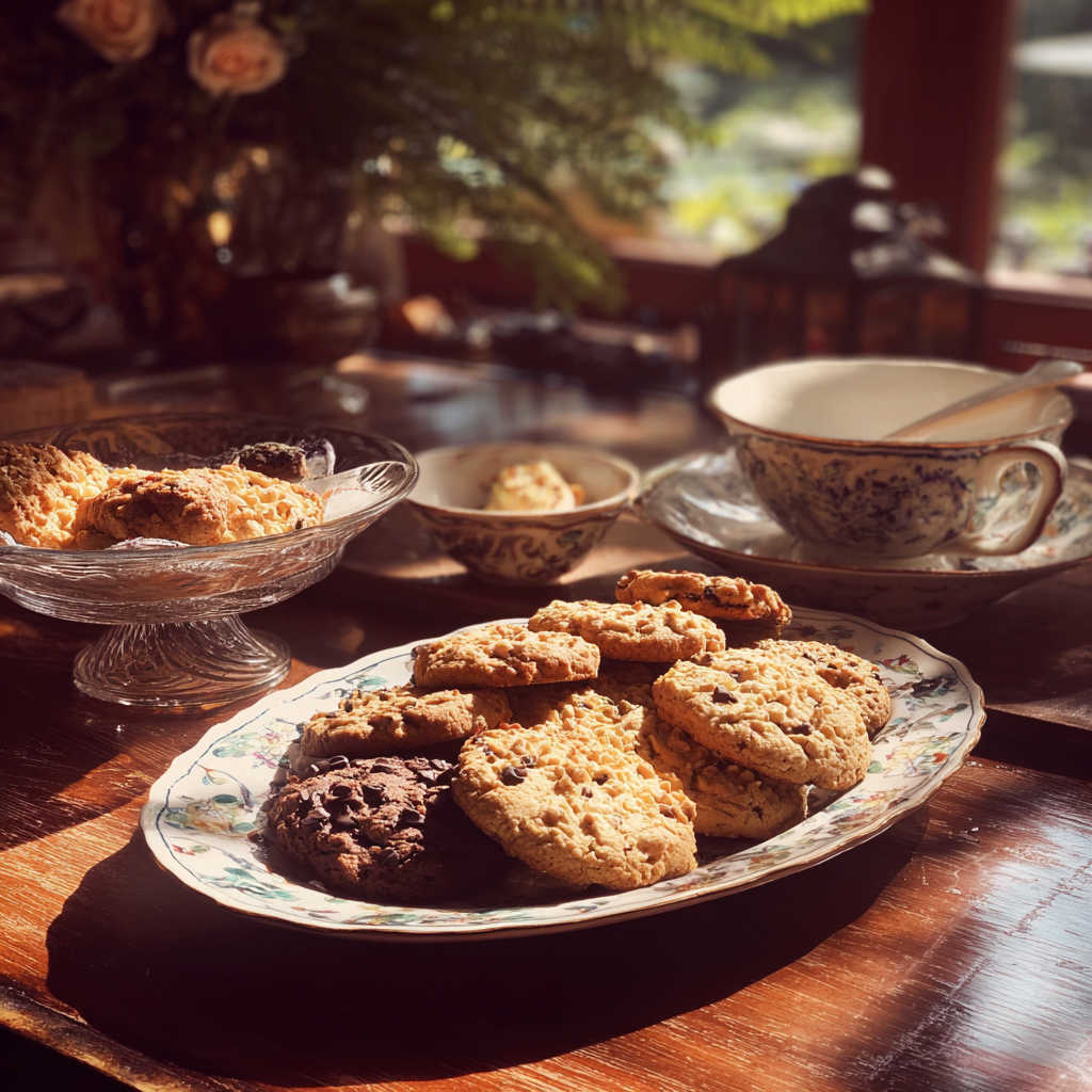 Galletas sobre una mesa | Fuente: Midjourney