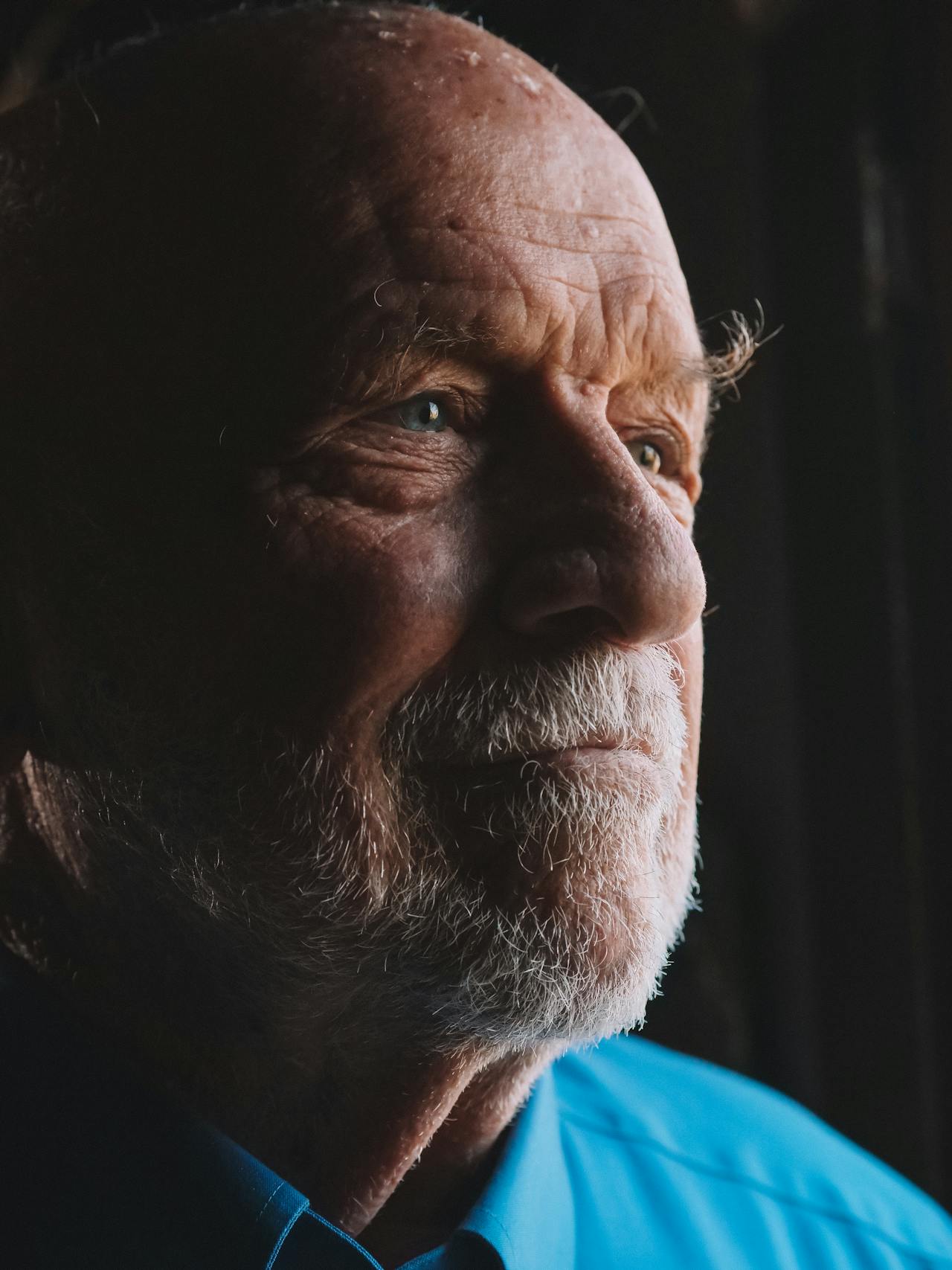 Un anciano con camisa azul | Fuente: Pexels