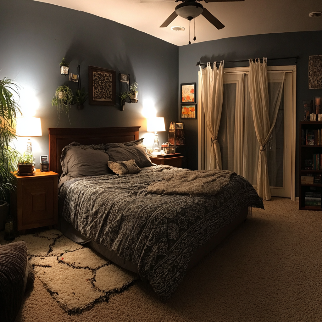 El interior de un dormitorio acogedor | Fuente: Midjourney