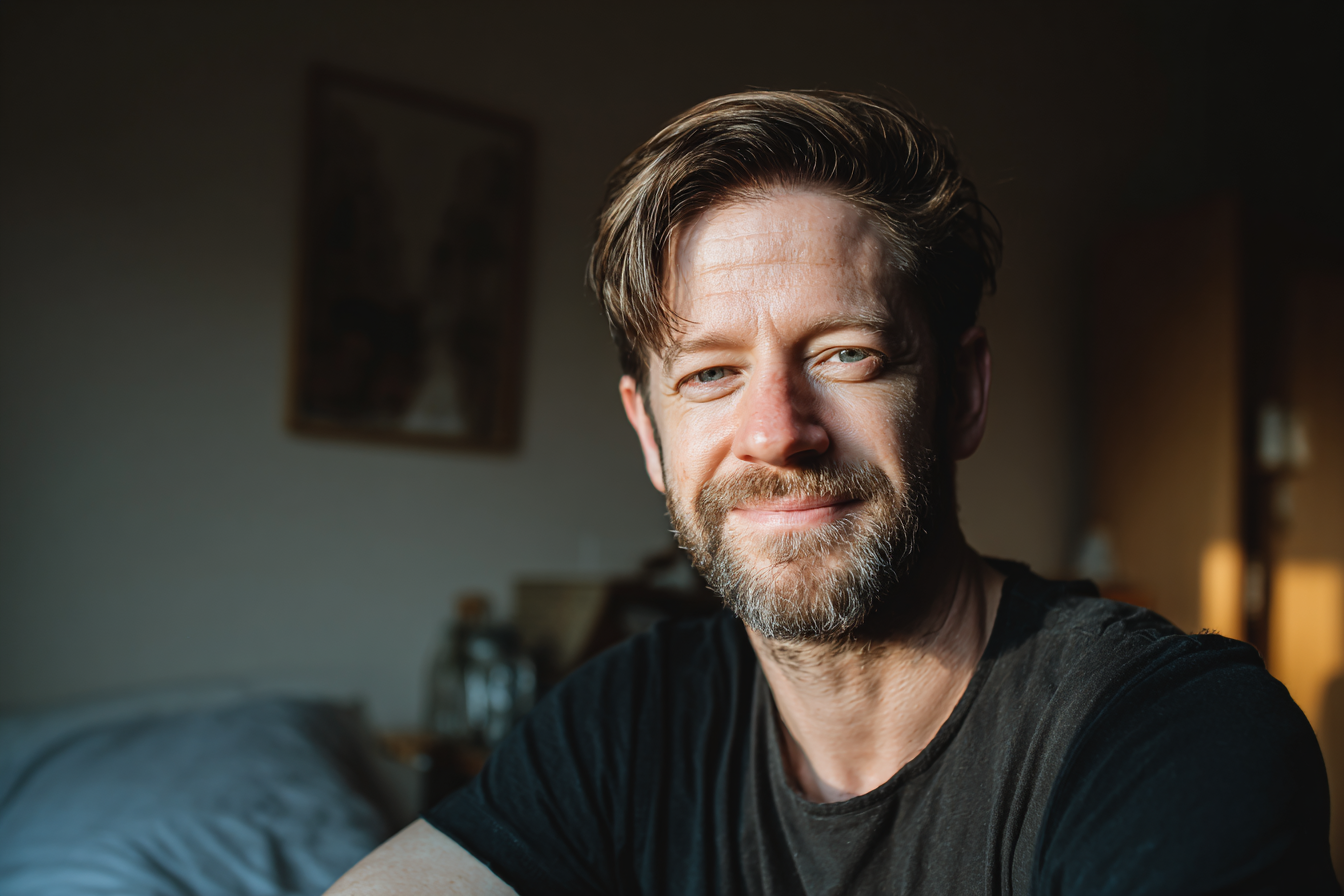 Un hombre sonriendo | Fuente: Midjourney