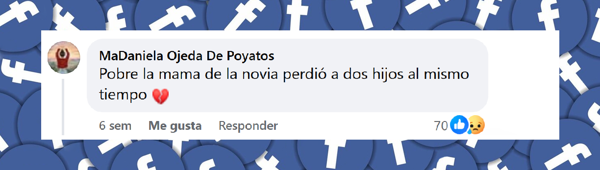 Comentario de un usuario en el video sobre la tragedia de la novia antes de su boda | Fuente: Facebook/Cultura Colectiva News