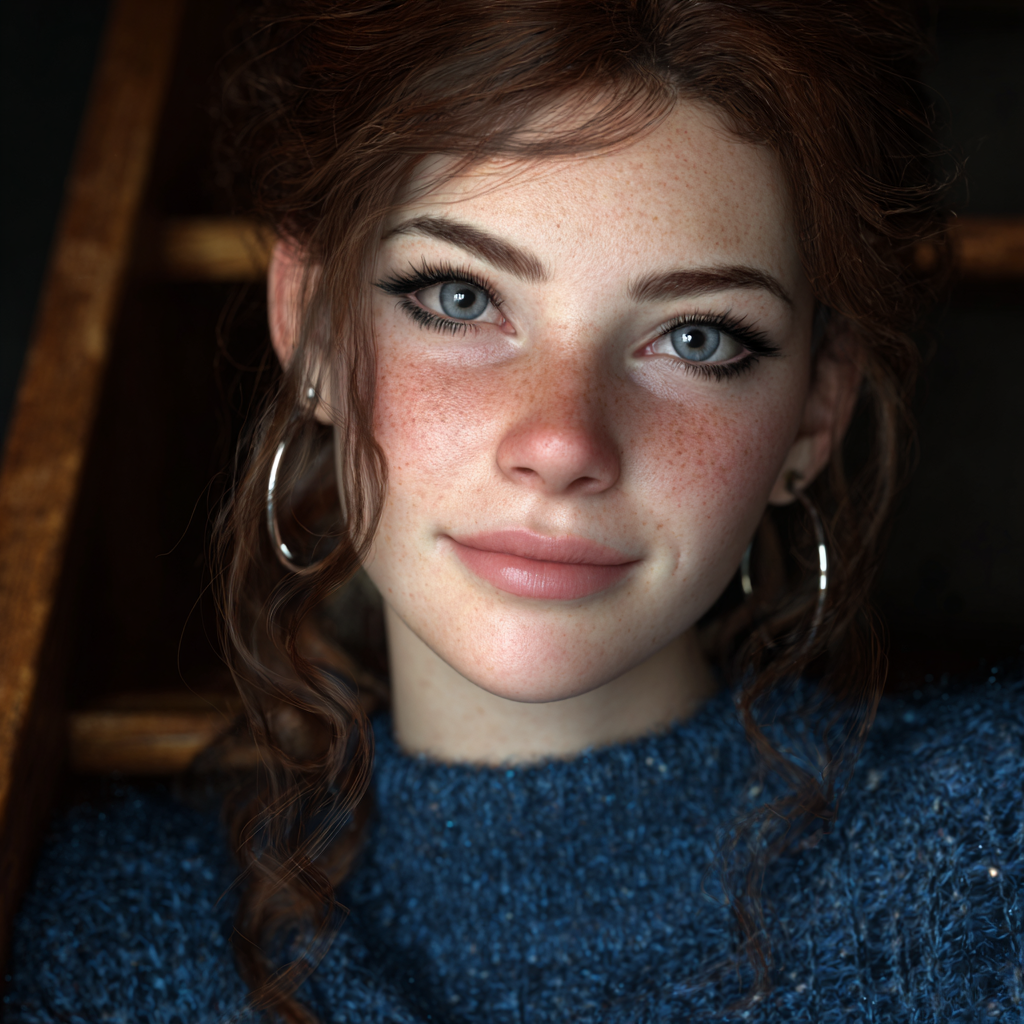 Uma jovem encantadora | Fonte: Midjourney