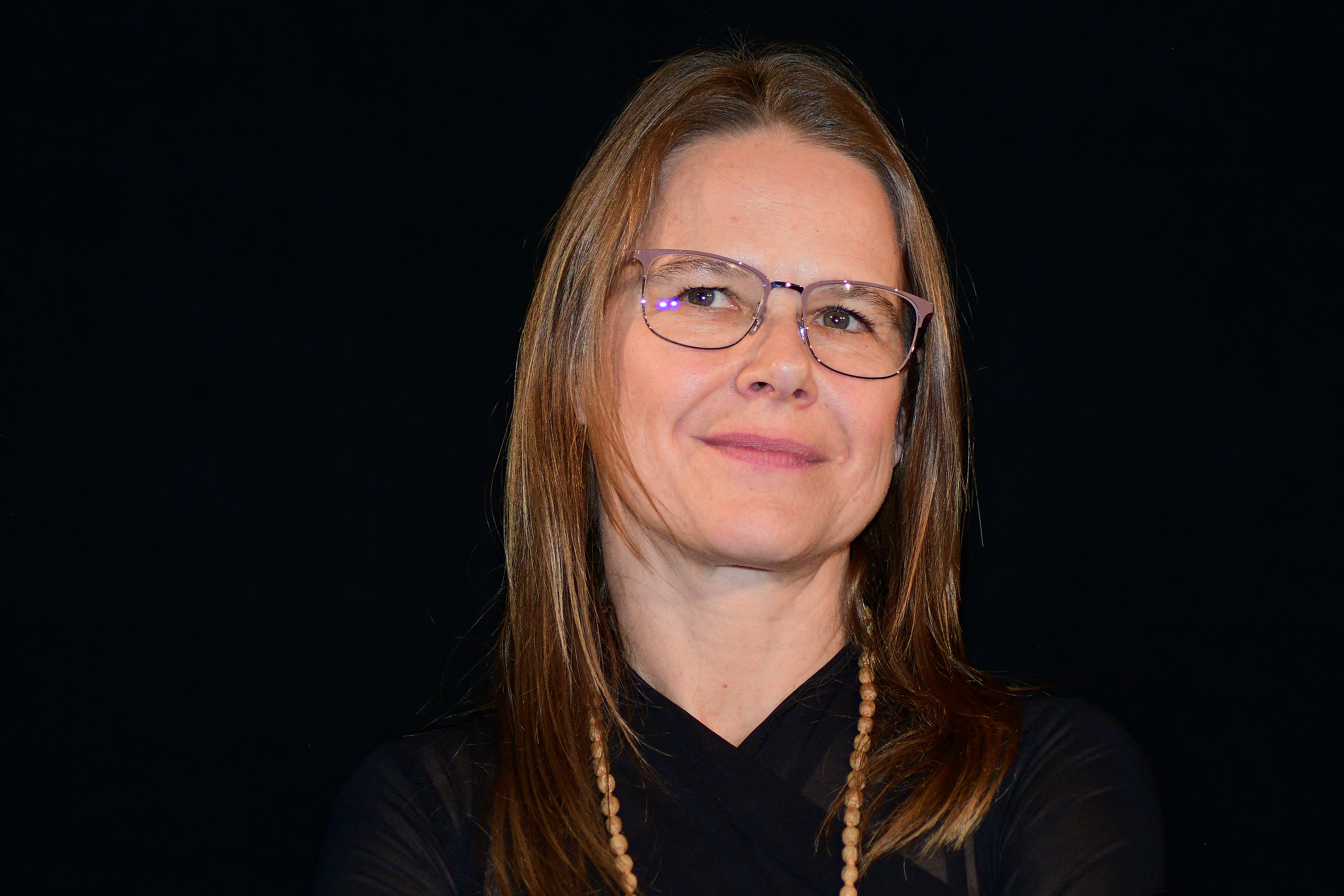 Nailea Norvind asiste a la conferencia de prensa de la obra “Carne” en el teatro Helenico el 9 de enero de 2023 en la Ciudad de México, México.