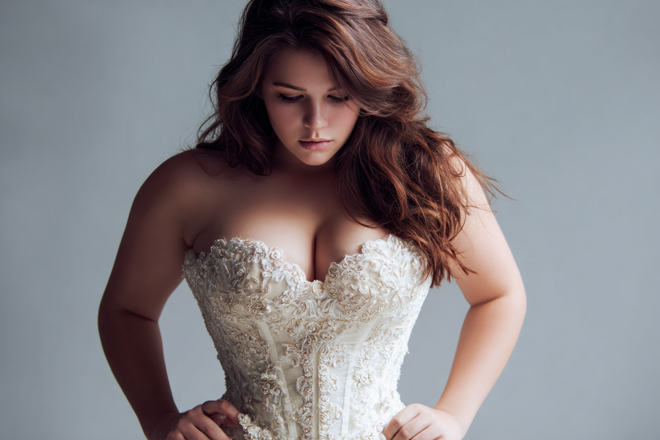 Una mujer con un vestido de novia demasiado ajustado | Fuente: Pexels
