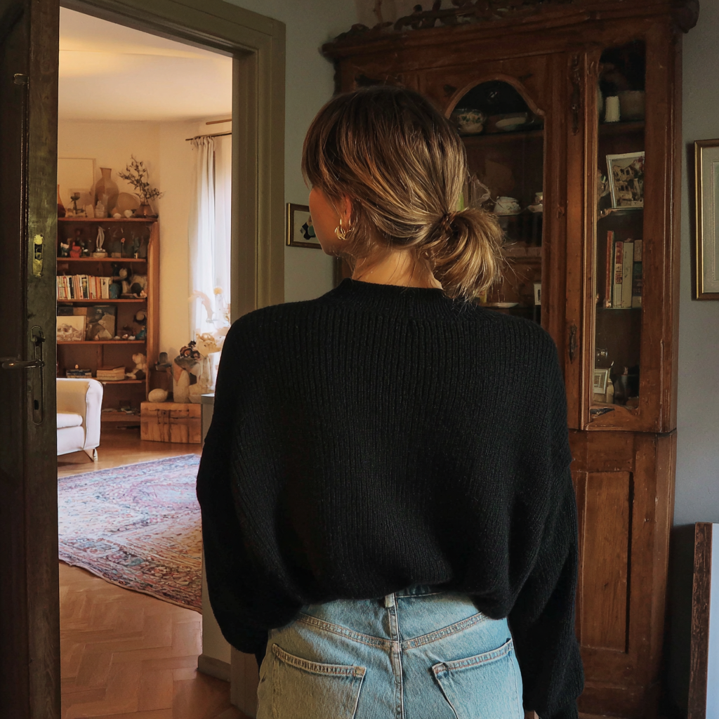 Una mujer alejándose | Fuente: Midjourney