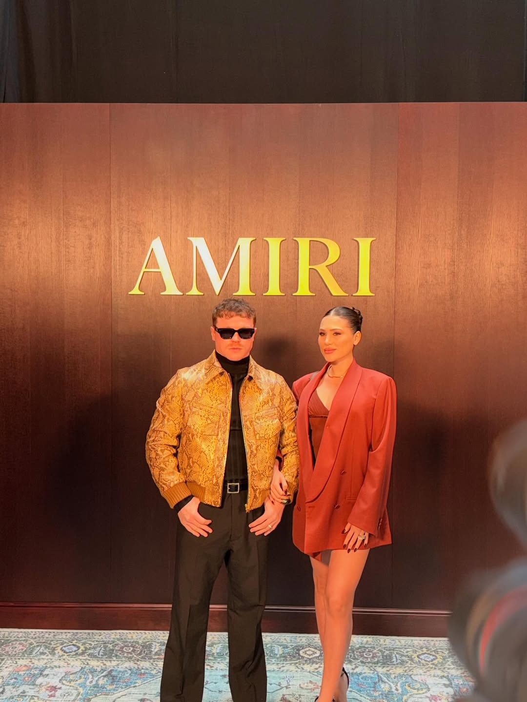 Fernanda Gómez y Canelo Álvarez en la Semana de la Moda Masculina en París | Fuente: Instagram/fernandagmtz