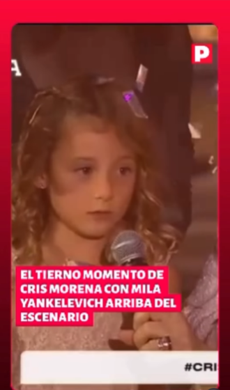 Mila, la nieta de Cris Morena. | Fuente: Instagram/revista_pronto