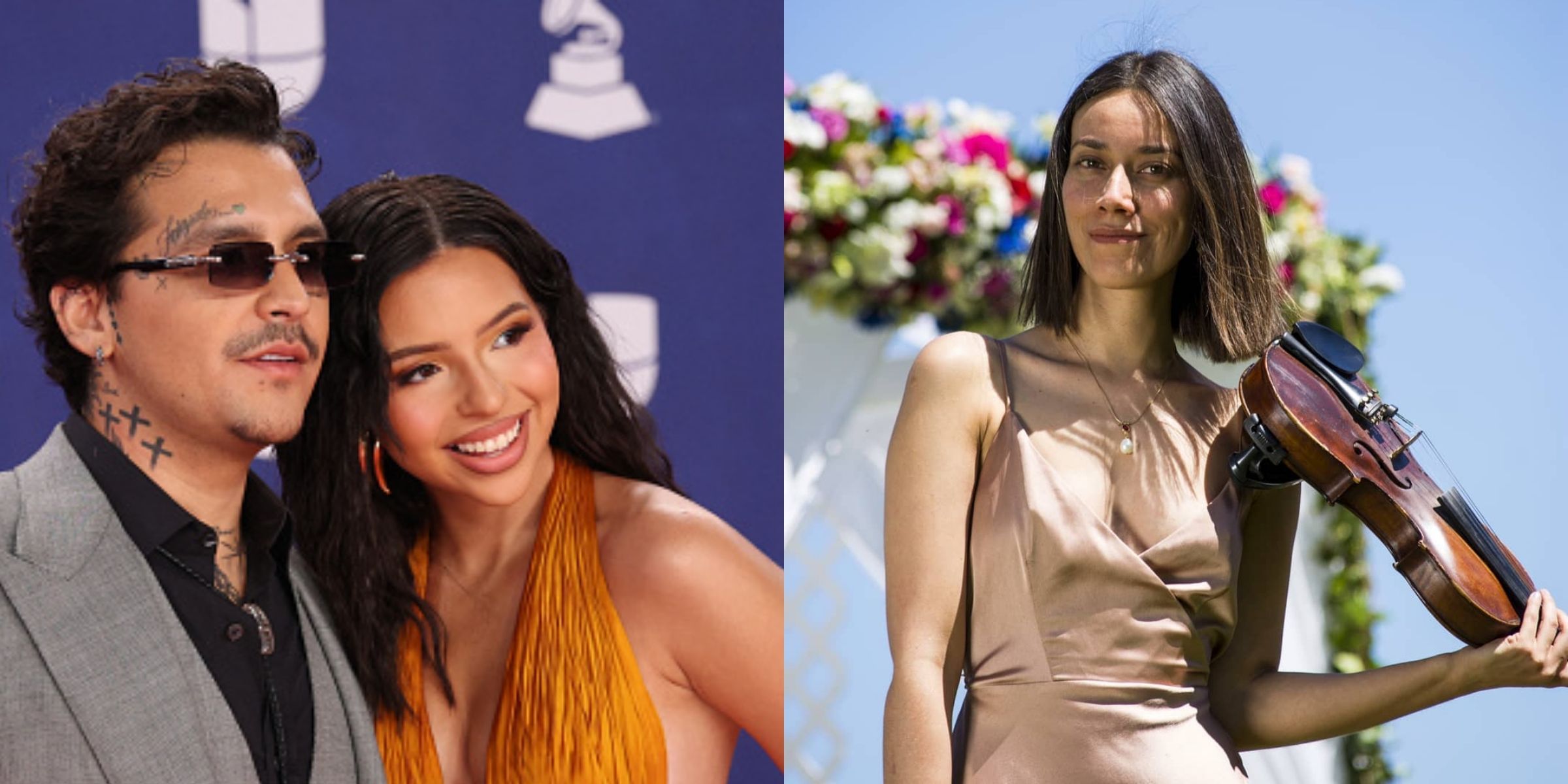 Christian Nodal y Ángela Aguilar | Esmeralda Camacho | Fuente: Getty Images | Instagram/esmeralda_canape