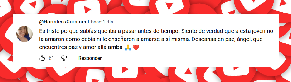 Mensaje de una internauta al conocer sobre la muerte de Barbara Jankavski. | Fuente: Youtube/Entertainment Tonight