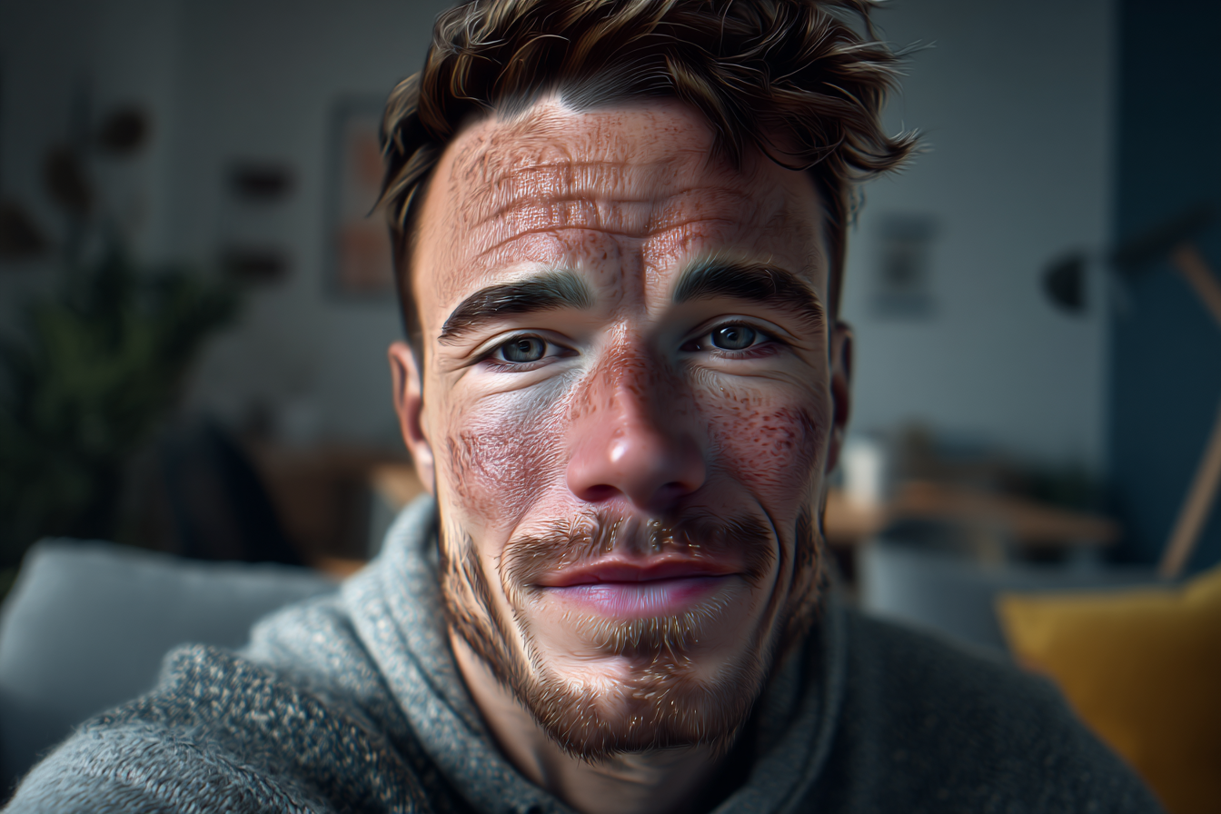 Un hombre mirando al frente | Fuente: Midjourney