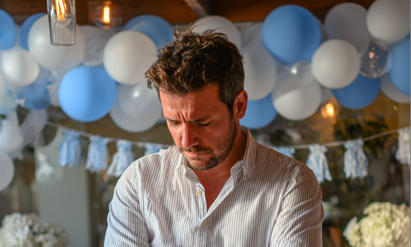 Un hombre disgustado mirando al suelo | Fuente: Midjourney