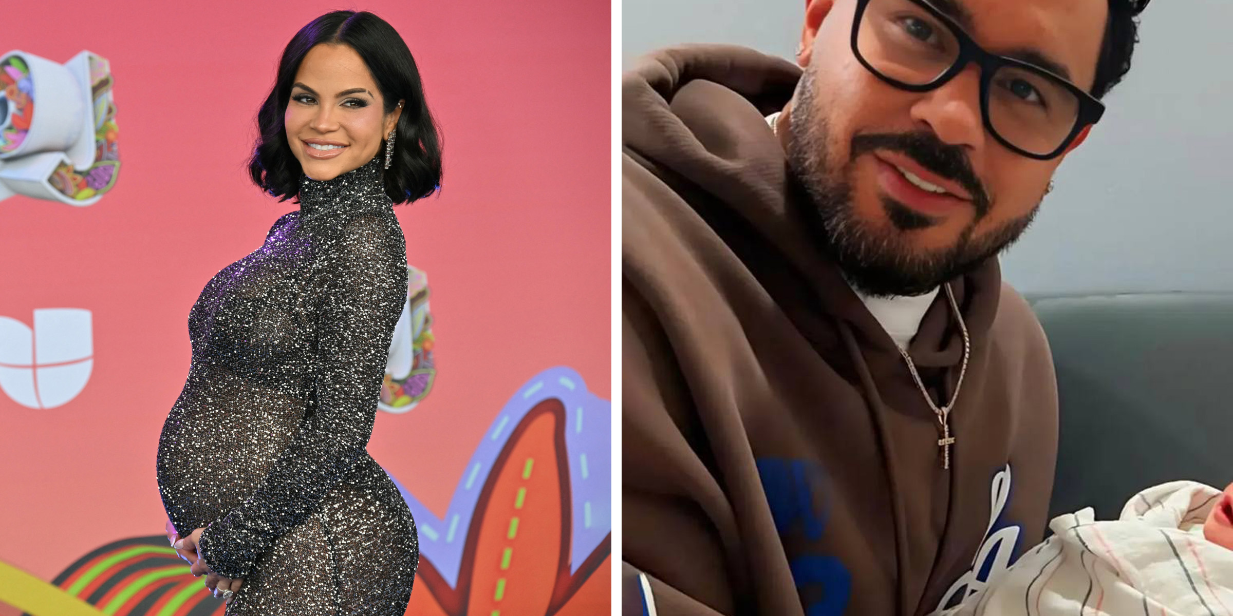 Natti Natasha | Raphy Pina con su nueva bebé. | Fuente: instagram.com/nattinatashach_ | Getty Images