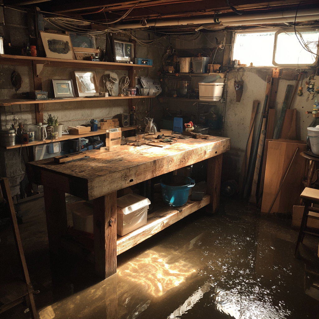 Un sótano inundado | Fuente: Midjourney