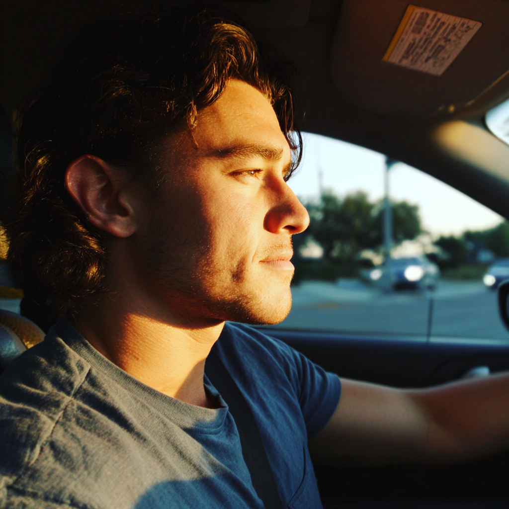 Un hombre conduciendo un automóvil | Fuente: Midjourney