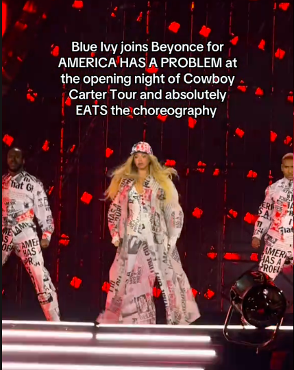 Beyoncé actuando con bailarines durante uno de sus conciertos como parte de la gira Cowboy Carter Tour, publicado el 29 de abril de 2025. | Fuente: TikTok/@igorxtt