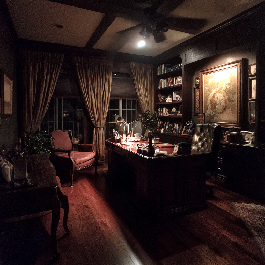 El interior de una oficina en casa | Fuente: Midjourney
