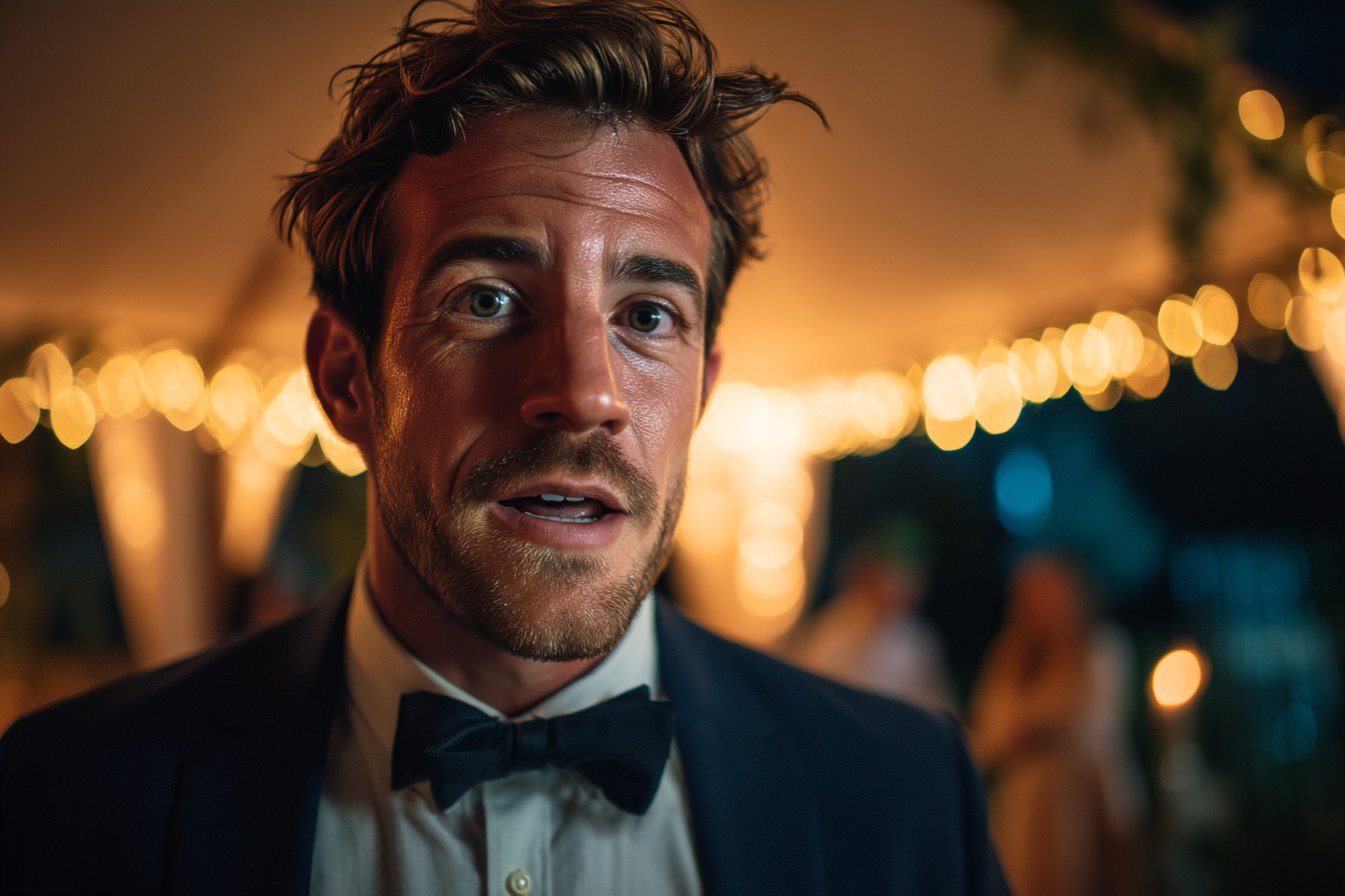 Un hombre en una boda | Fuente: Midjourney