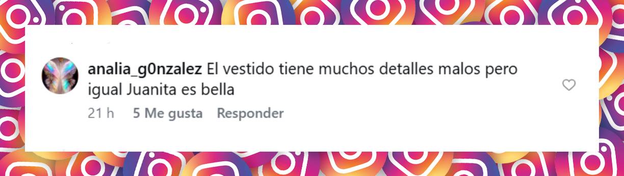 Comentario de una usuaria | Fuente: Instagram/lamesazarg