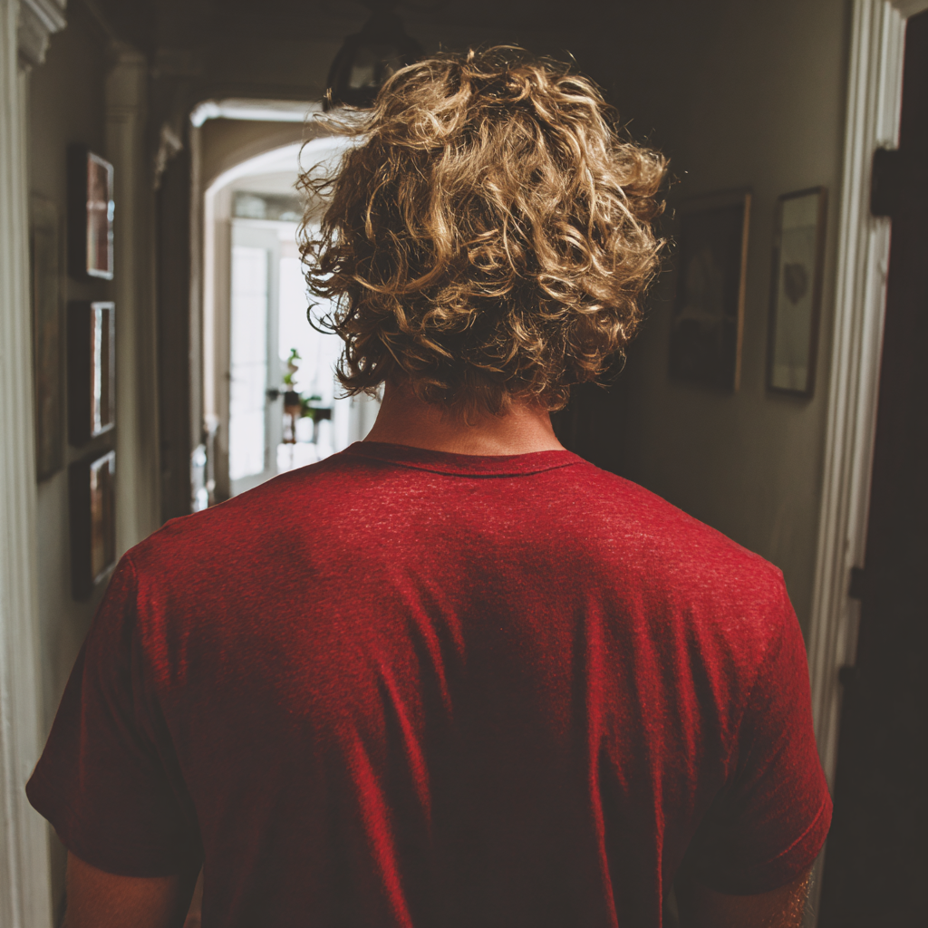 Un hombre caminando por el pasillo de una casa | Fuente: Midjourney