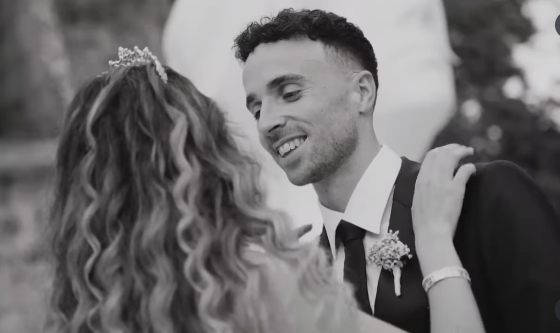 Diogo Jota el día de su boda junto a Rute Cardoso. | Fuente: Instagram/diogoj_18.