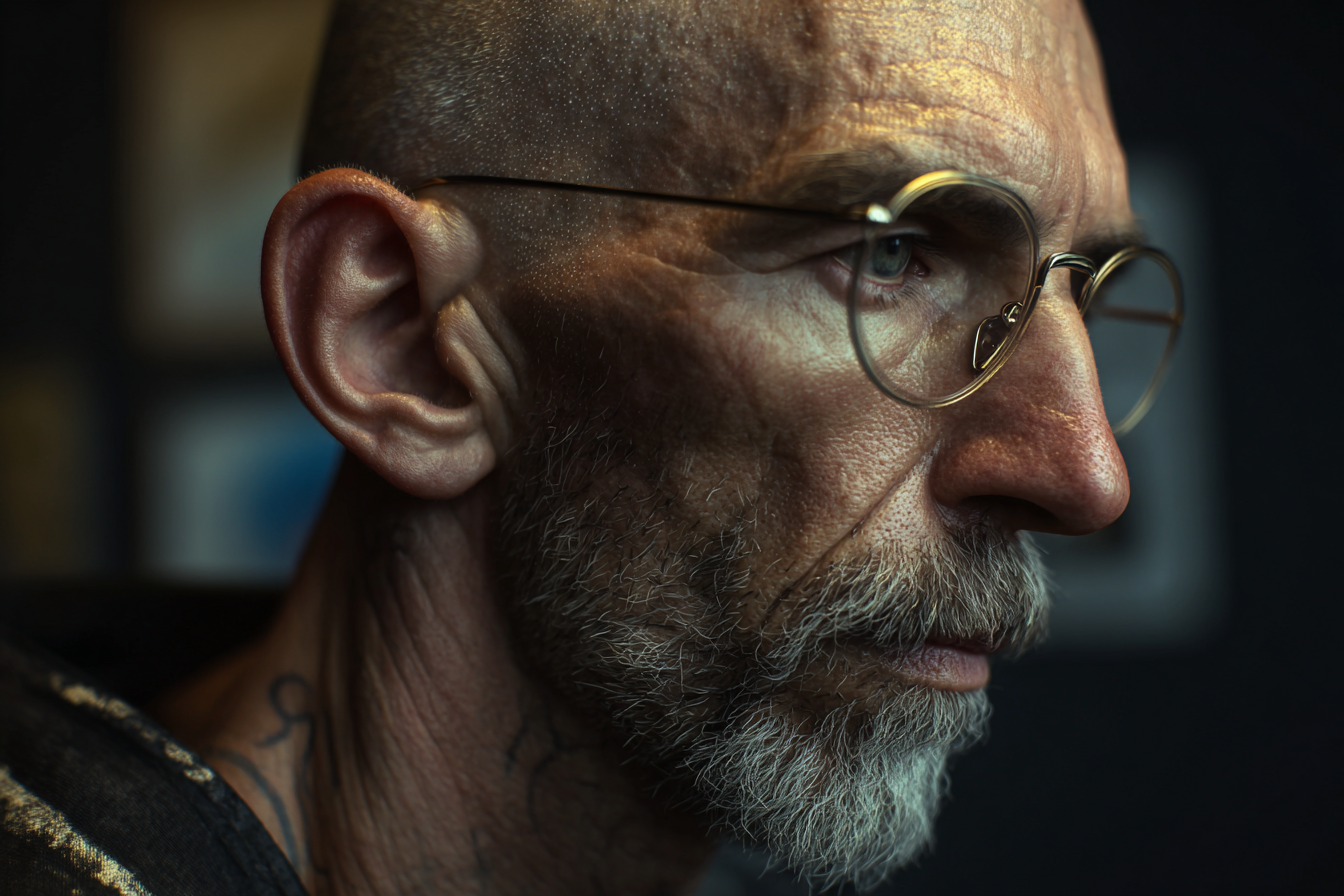 Un hombre con gafas | Fuente: Midjourney