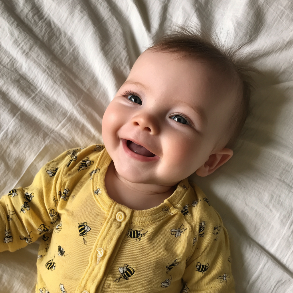 Una niña feliz | Fuente: Midjourney
