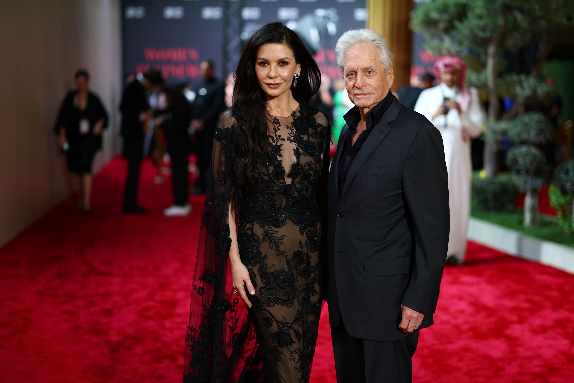 Catherine Zeta-Jones y Michael Douglas acuden al evento