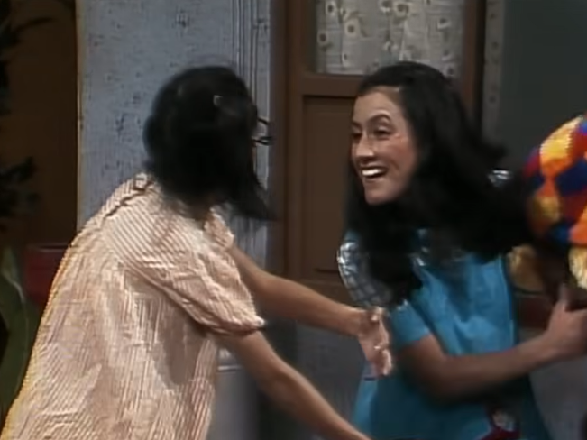 Rosita Bouchot como Paty y María Antonieta de Las Nieves como La Chilindrina en "El Chavo del 8" | Fuente: YouTube/El Chavo del 8