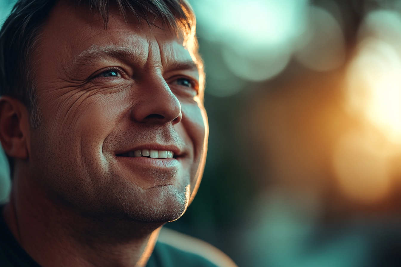 Un hombre sonriendo | Fuente: Midjourney