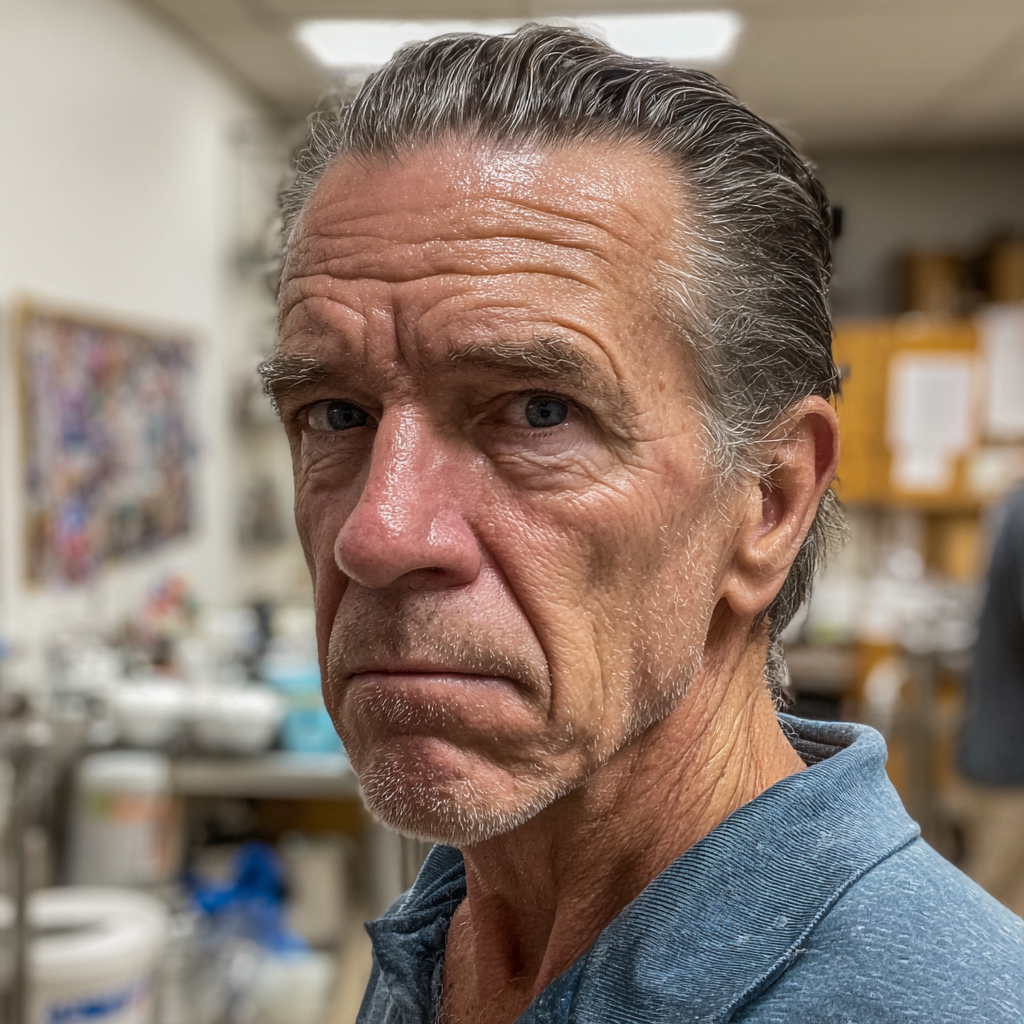 Primer plano de un anciano enfadado | Fuente: Midjourney