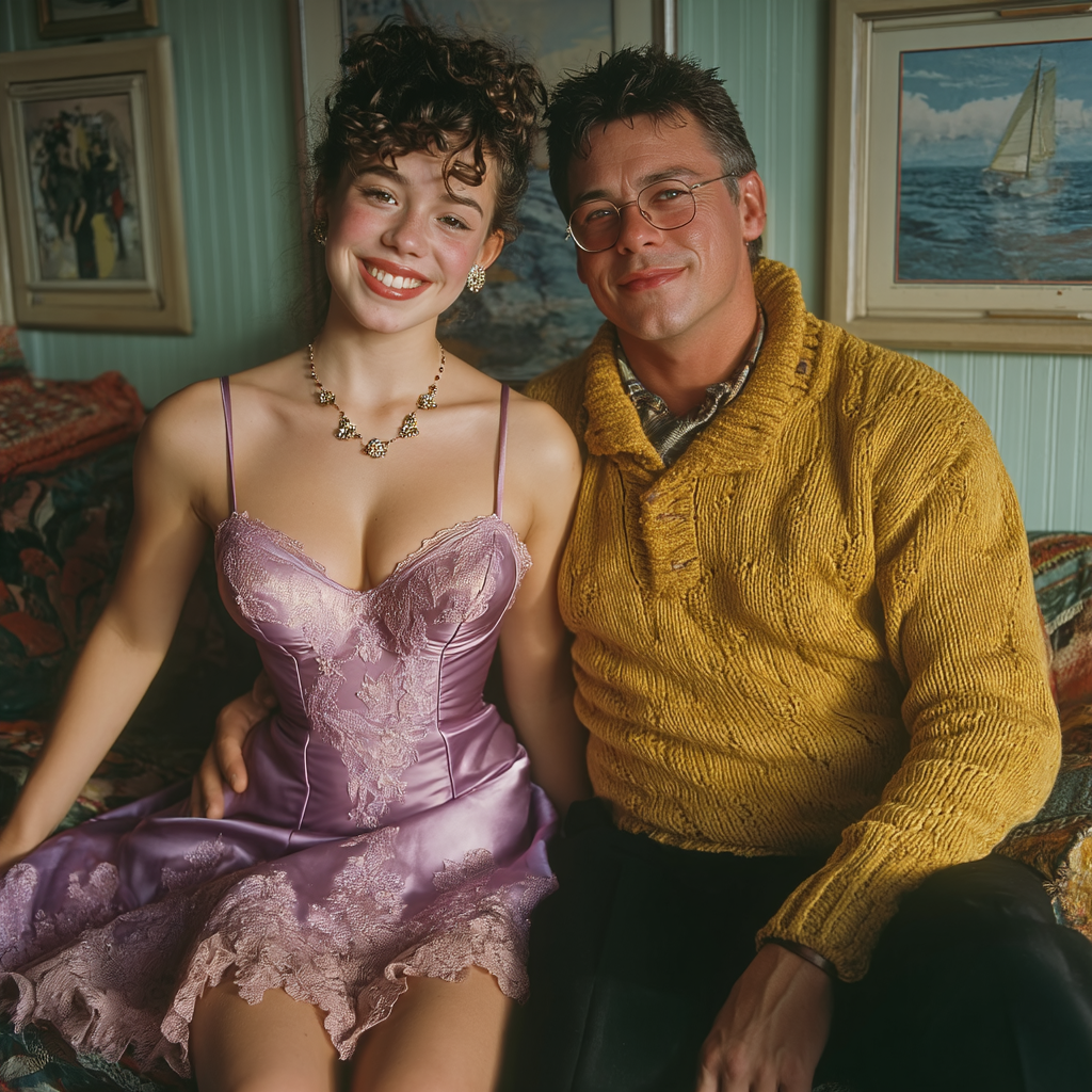 Un padre y su hija estrechando lazos | Fuente: Midjourney