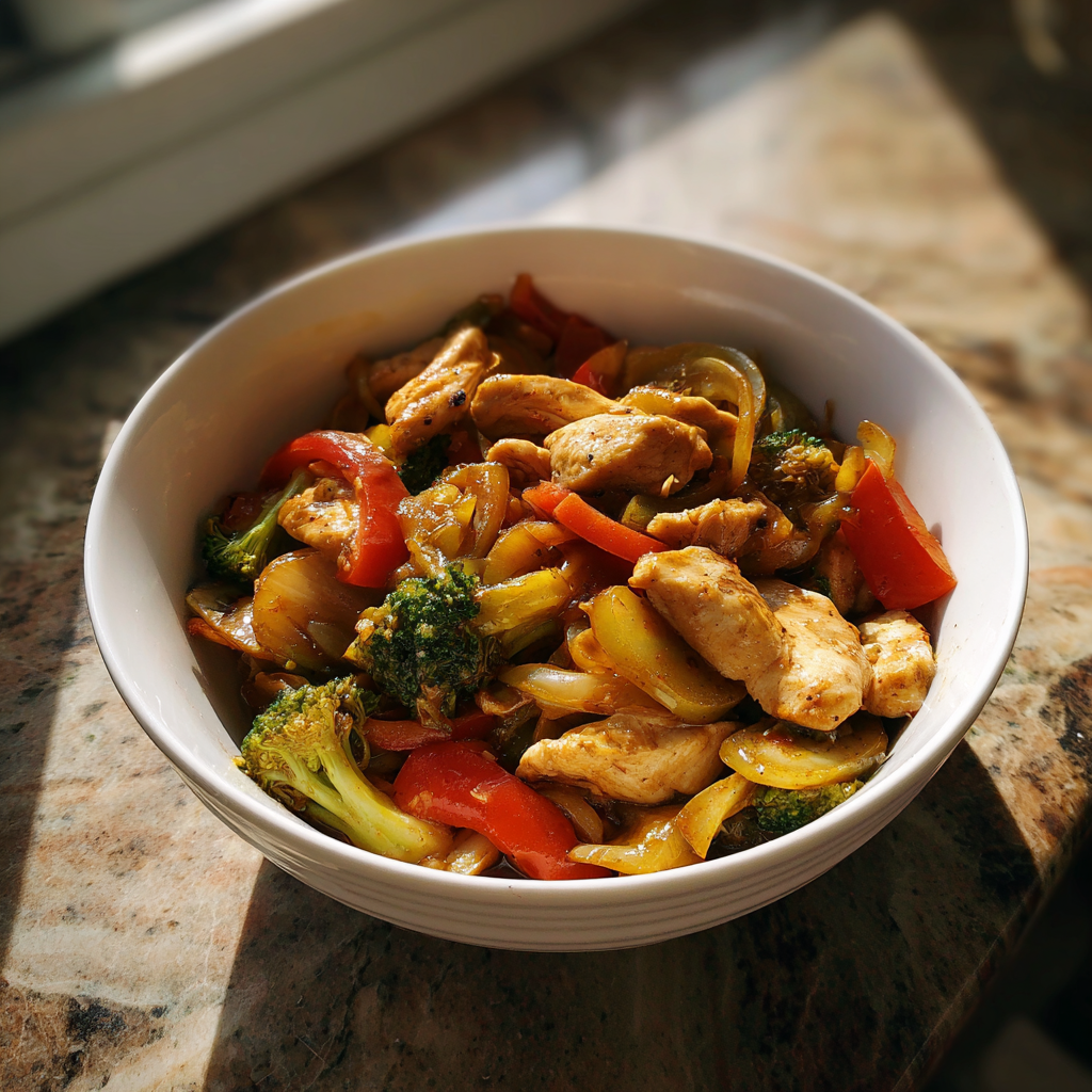 Un cuenco de comida en un mostrador | Fuente: Midjourney