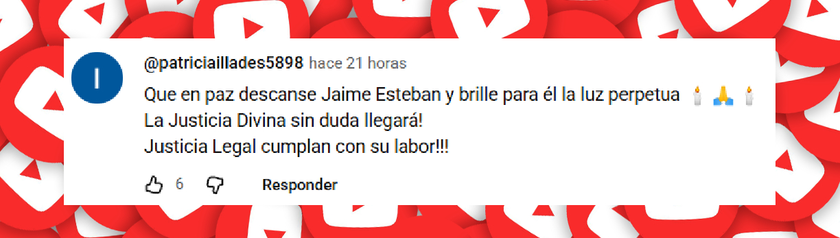 Comentario de una persona sobre el caso de Jaime Estaban Moreno. | Fuente: YouTube/La FM Colombia.