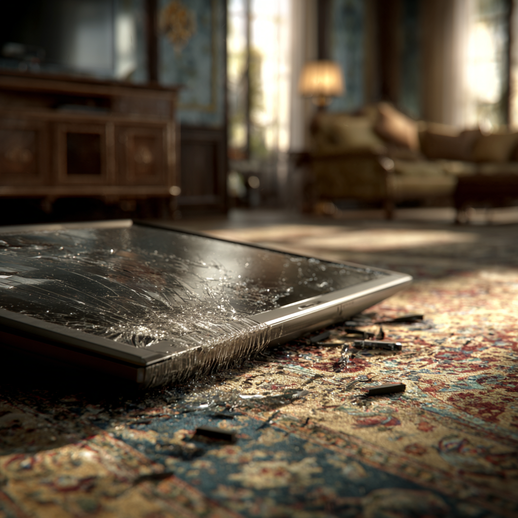 Un televisor estropeado | Fuente: Midjourney