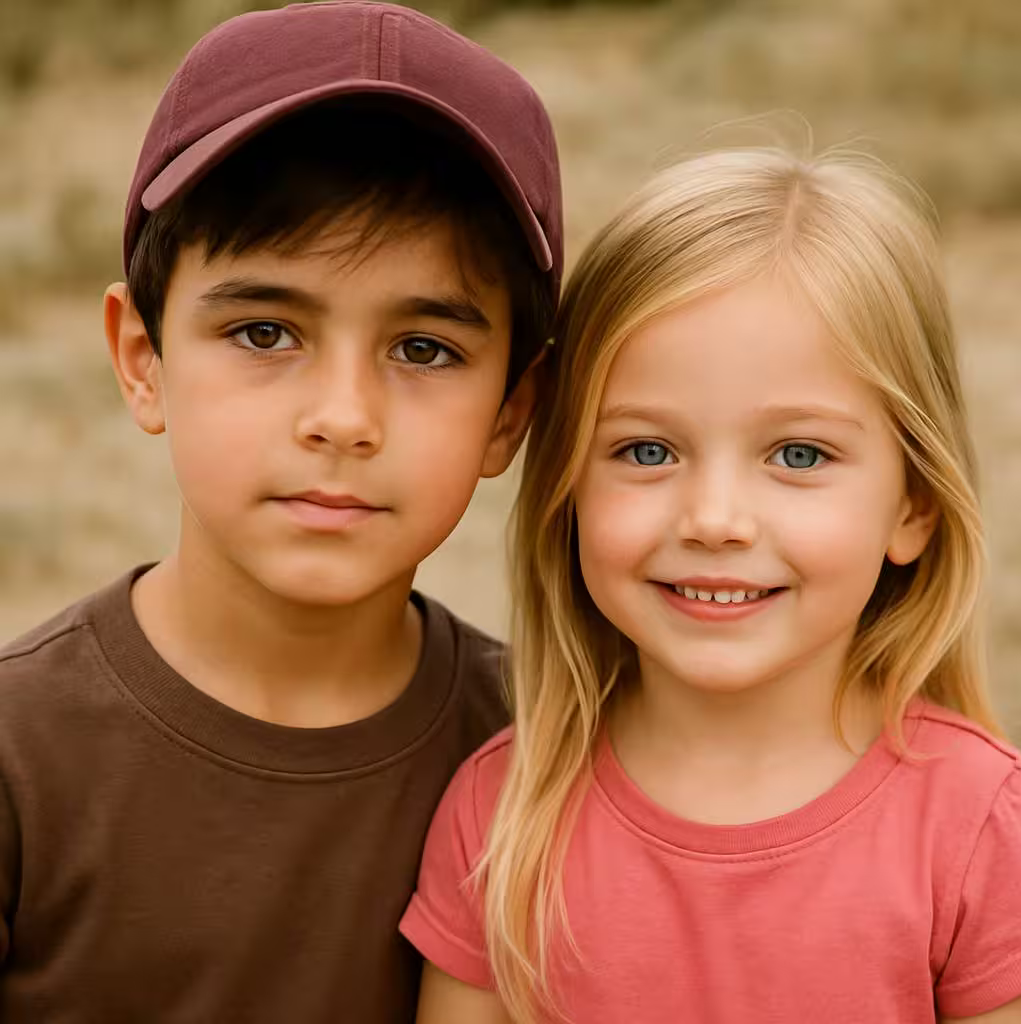 Imagen generada con inteligencia IA de cómo se vería el hijo o hija de Enrique Iglesias y Anna Kournikova | Fuente: ChatGPT