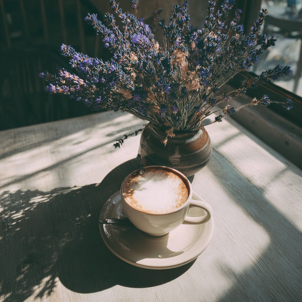 Una taza de café sobre una mesa | Fuente: Midjourney