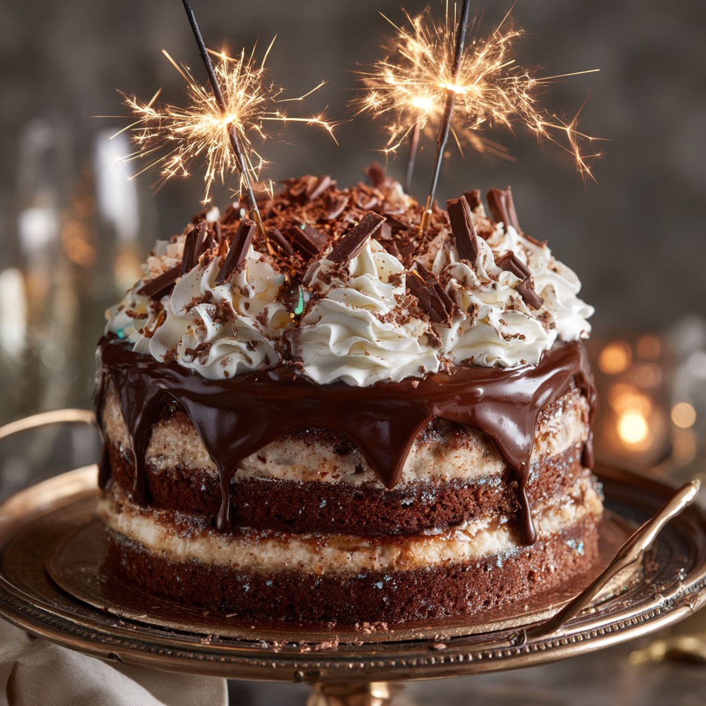 Un pastel de cumpleaños | Fuente: Midjourney