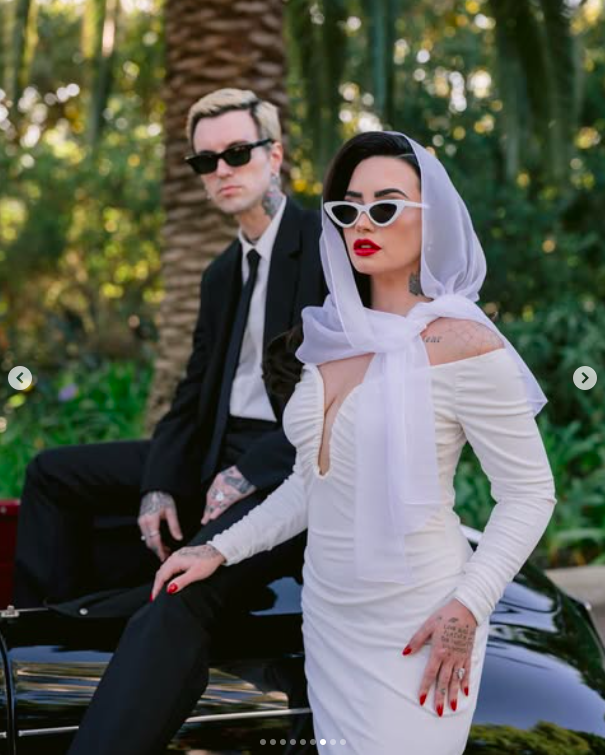 Jordan "Jutes" Lutes y Demi Lovato posando para una foto del Día de San Valentín, publicada el 14 de febrero de 2025. | Fuente: Instagram/josevilla