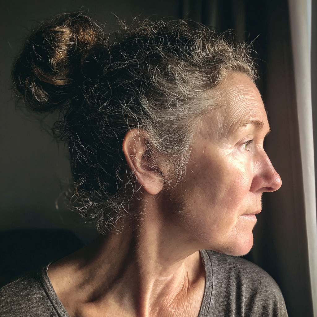 Una mujer pensativa mirando por una ventana | Fuente: Midjourney