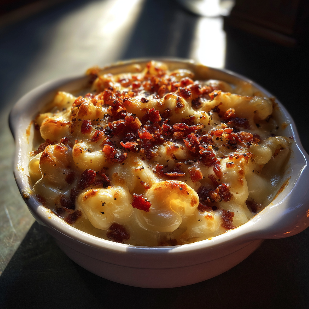 Un cuenco de macarrones con queso | Fuente: Midjourney