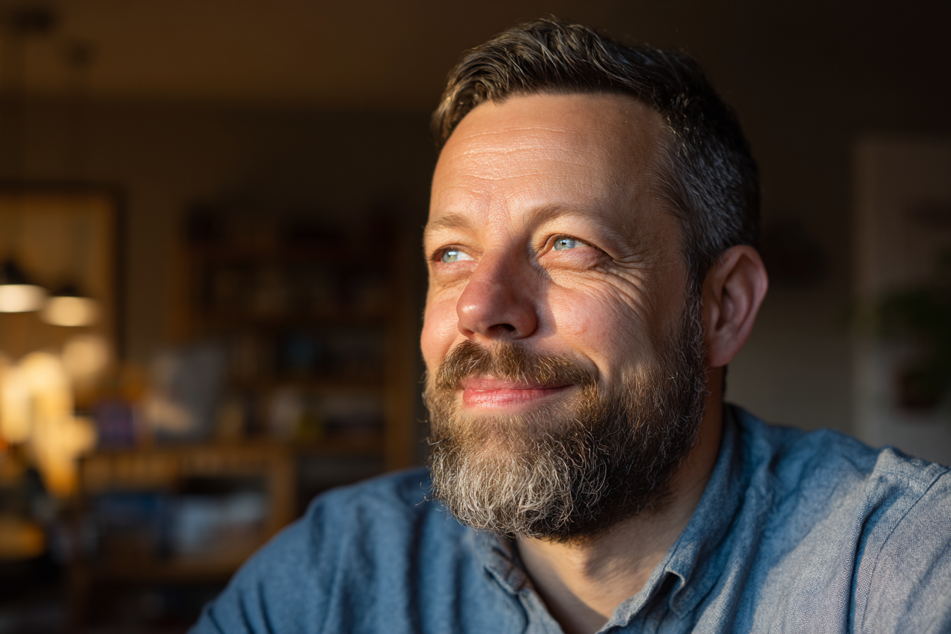 Un hombre sonriendo | Fuente: Midjourney