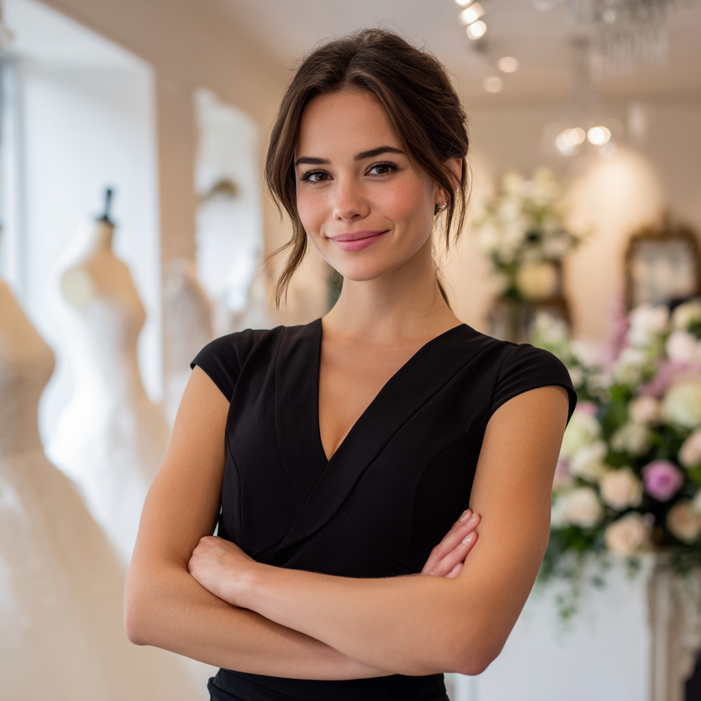 Una mujer divertida de brazos cruzados | Fuente: Midjourney