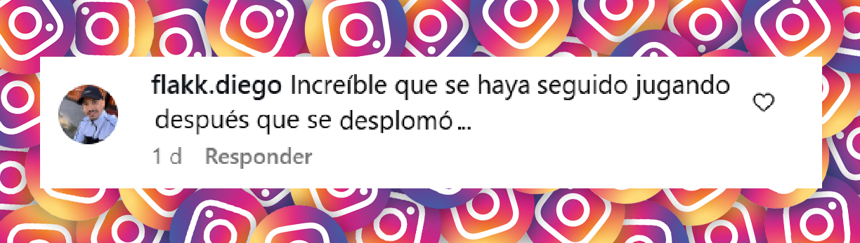 Comentario de un internauta tras conocer la noticia de la muerte de Mladen Zizovic. | Instagram/@palcoconvirra