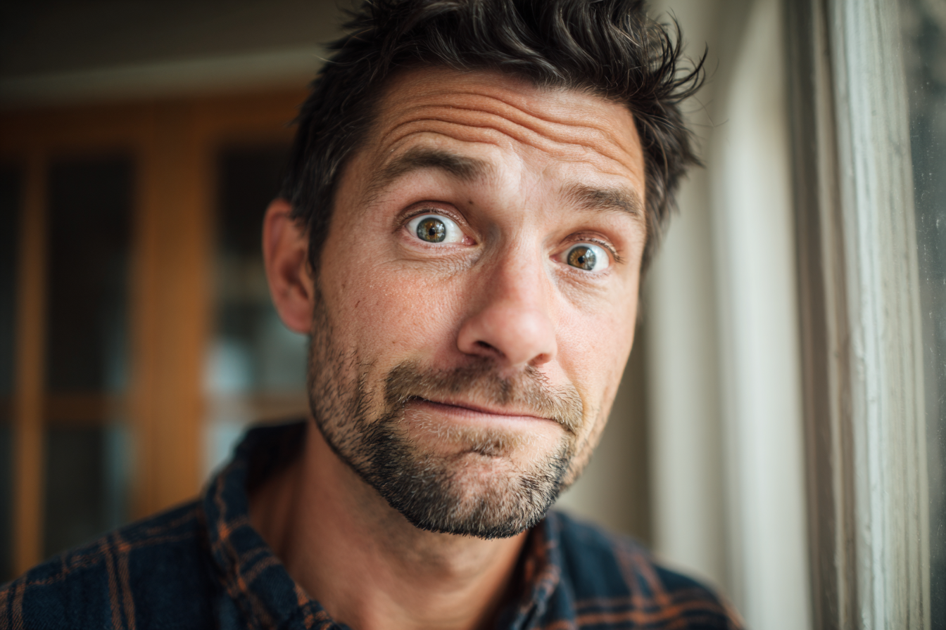 Primer plano de la cara de un hombre | Fuente: Midjourney