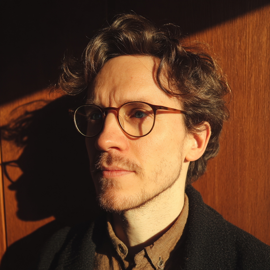 Primer plano de un hombre pensativo | Fuente: Midjourney