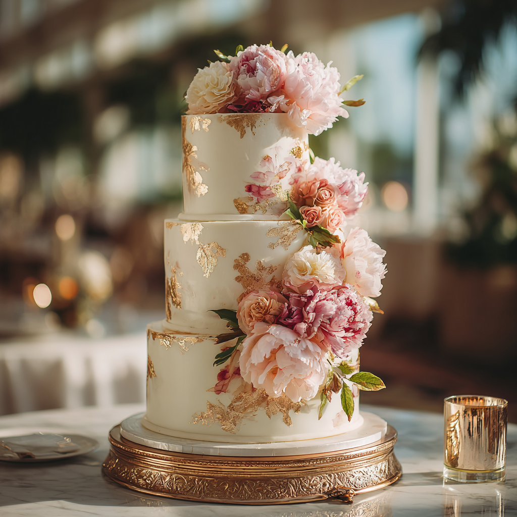 Un pastel de boda personalizado | Fuente: Midjourney
