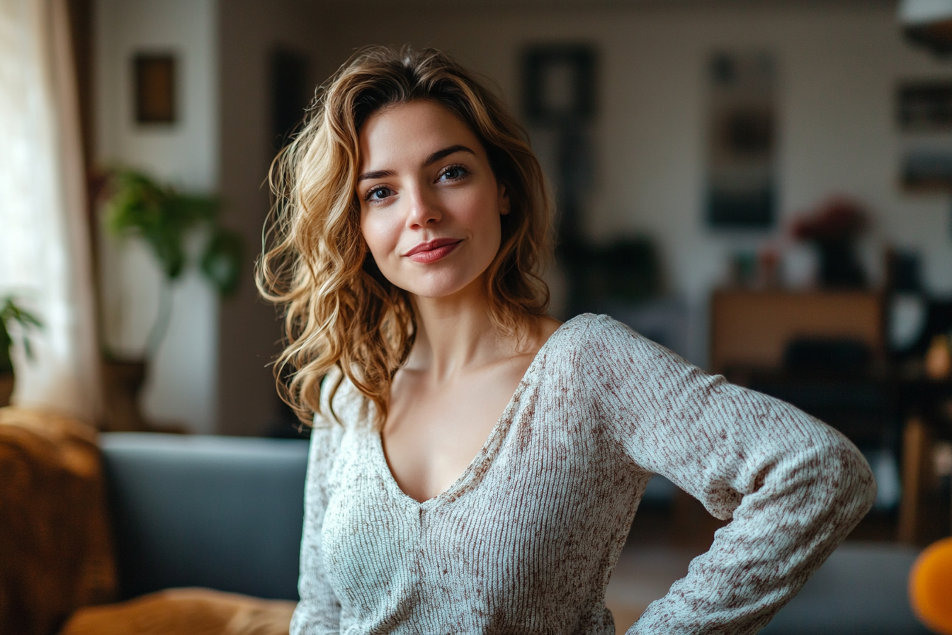 Una mujer sonriendo | Fuente: Midjourney