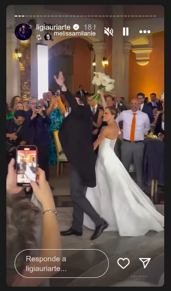 La boda de Mane de la Parra y Ligia Uriarte desde las historias de Instagram de la novia. | Foto: instagram.com/ligiauriarte