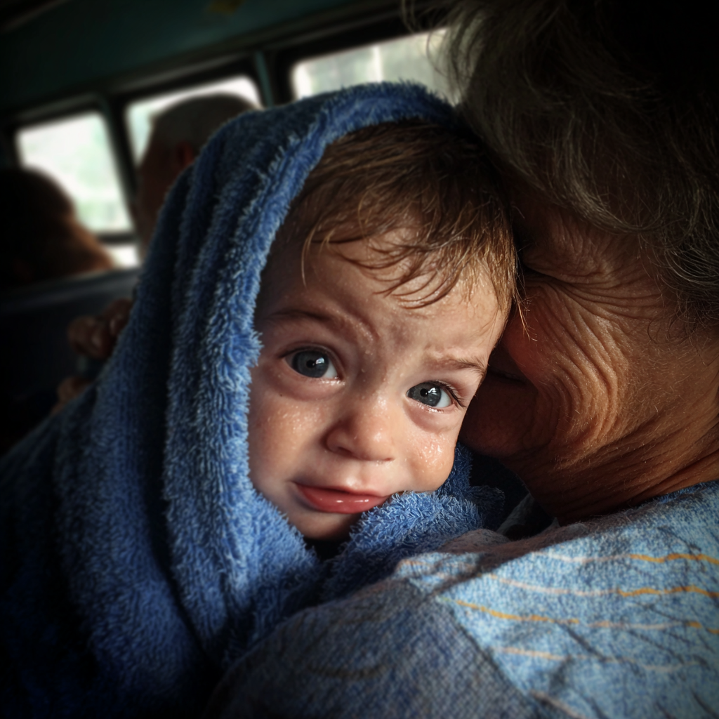 Una mujer con un bebé en brazos | Fuente: Midjourney