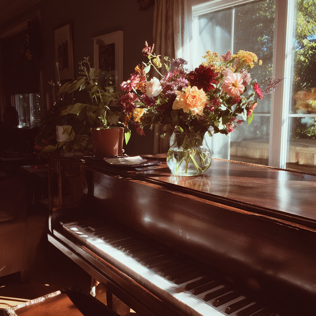 Un piano en un salón | Fuente: Midjourney
